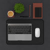 Black Desk Mat – Minimalist Waterproof Mouse Pad & Workspace Protector