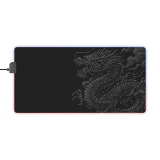 RGB Dragon LED Gaming Mouse Pad — Large Extended Desk Mat with Dragon Artwork