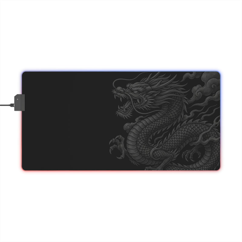 RGB Dragon LED Gaming Mouse Pad — Large Extended Desk Mat with Dragon Artwork