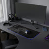 LED Gaming Mouse Pad — RGB Desk Mat with Hokusai Wave Design