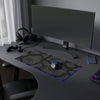 LED Gaming Mouse Pad — RGB Extended Desk Mat with Topographic Design